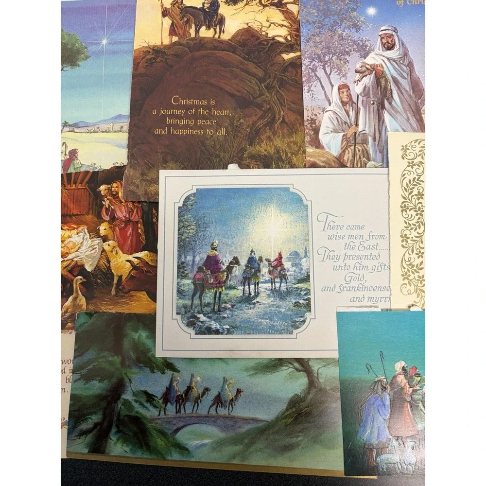Vintage Christmas Cards Fronts ONLY for Scrapbooking Crafts Decoupage Lot of 50